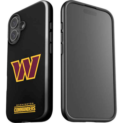 NFL Washington Commanders Black Background iPhone 16 Impact Case